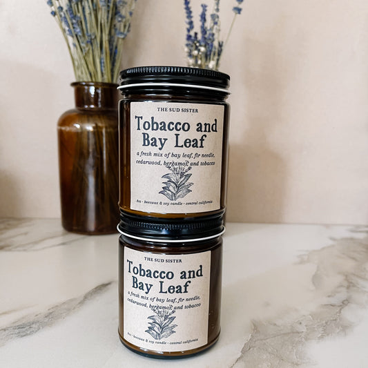 Tobacco & Bay Leaf | 8oz Soy Wax Candle